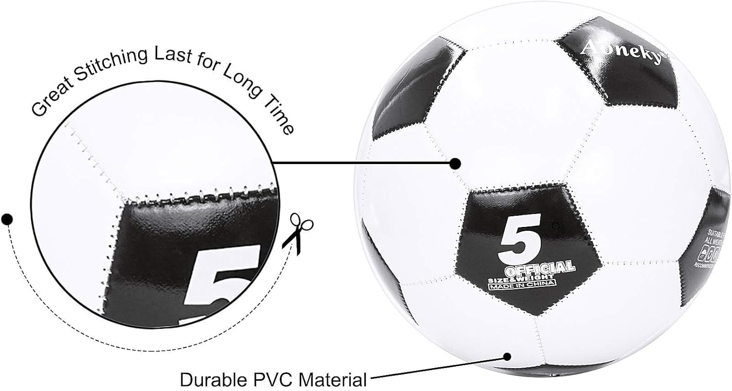 Aoneky Adult Size 5 Traditional Soccer Ball - Ships Deflated, Pump Included - Image 5